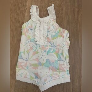 Janie and Jack White Ruffled Baby Swim